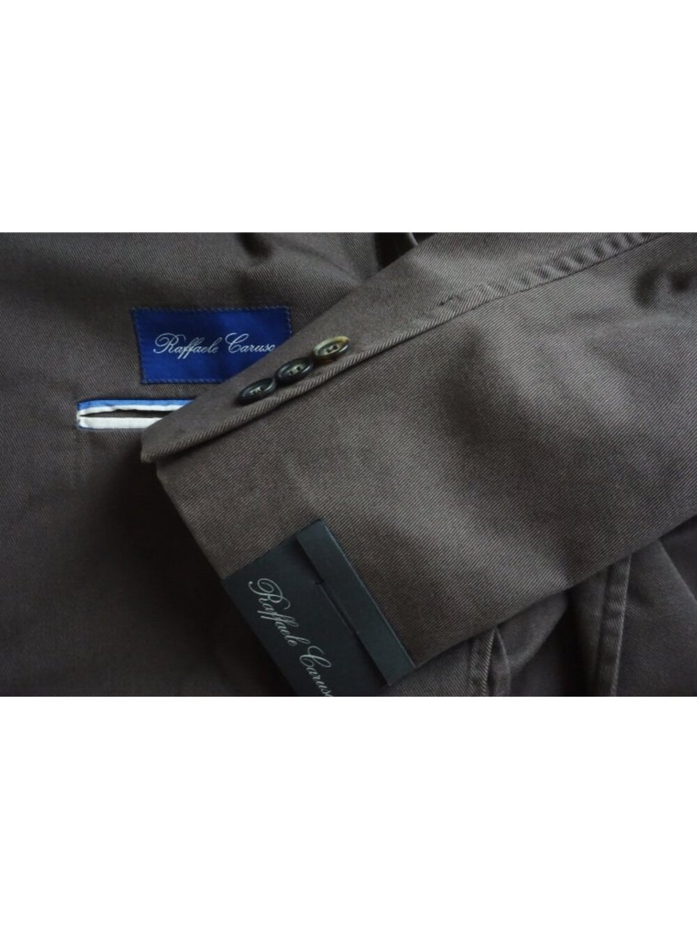 Raffaele Caruso Brown Canvas Cotton Sport Coat Jacket 50 EU BRAND NEW
